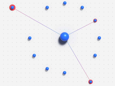 Abstract image of clock as a form of networking